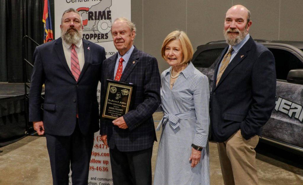 From left: Andrew McMillin, Comm. Mike Chaney, Mrs. Mary Chaney, Chris McMillin.