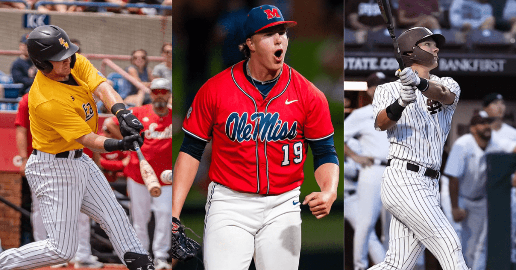 (Photos from Southern Miss Athletics, Ole Miss Athletics and Mississippi State Athletics)