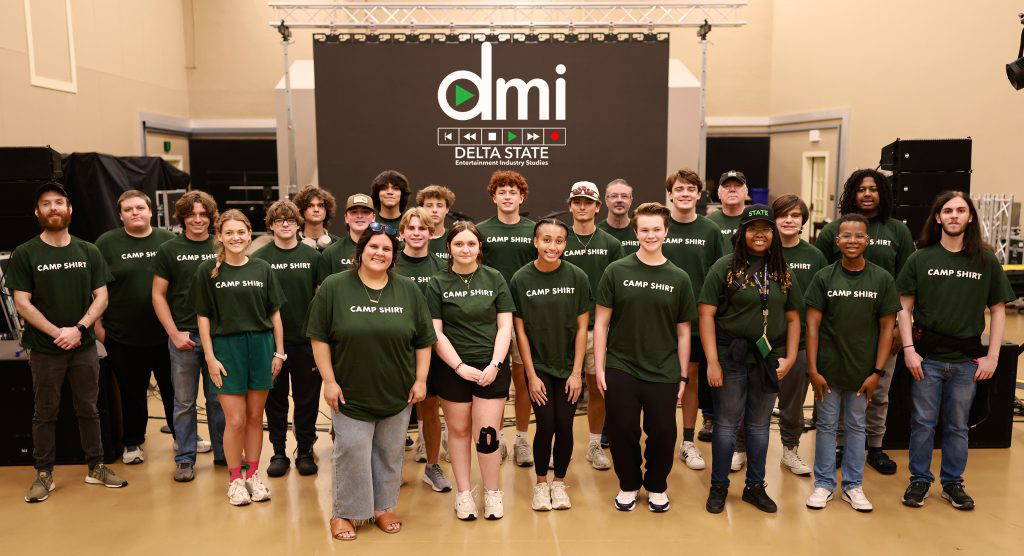 High school students from Mississippi, Arkansas and Georgia got hands-on experience in the DMI's recording studios during the 2026 Delta Music Institute Summer Camp at Delta State University.