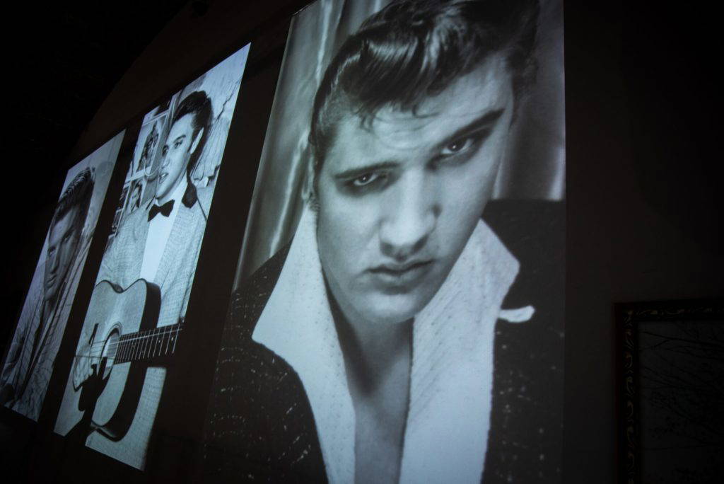 London, England, UK - October 19, 2023: Exhibits and photos, displayed at the Direct from Graceland: Elvis exhibition which is held at the Arches London Bridge (Photo from Shutterstock)